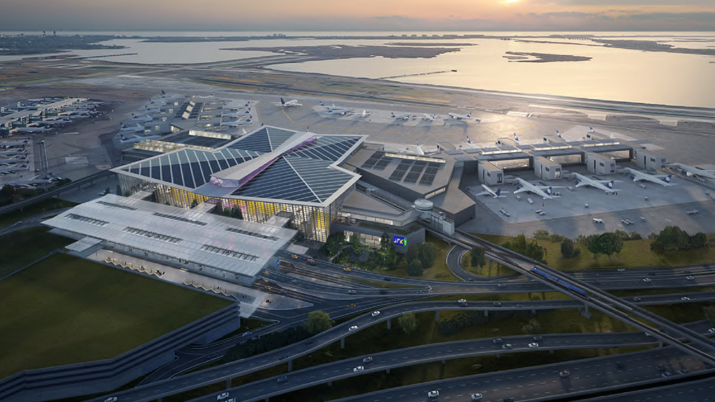 New Terminal One at JFK International Airport aerial rendering