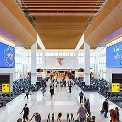 Delta LGA terminal with logo