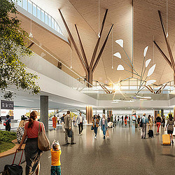 Pittsburgh International Airport terminal rendering.