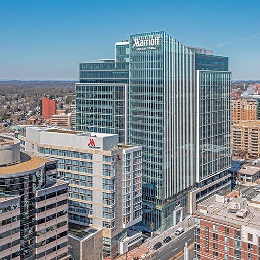 Marriott International headquarters. Photo by VSI Aerial, courtesy Hensel Phelps.