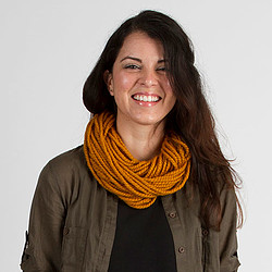 A person wearing a scarf.