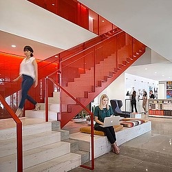 Gensler Dallas Office, Meadows Building staircase.