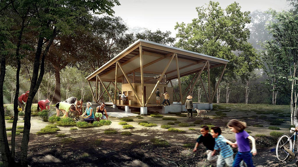 Recycling and Community Center of Chira rendering.