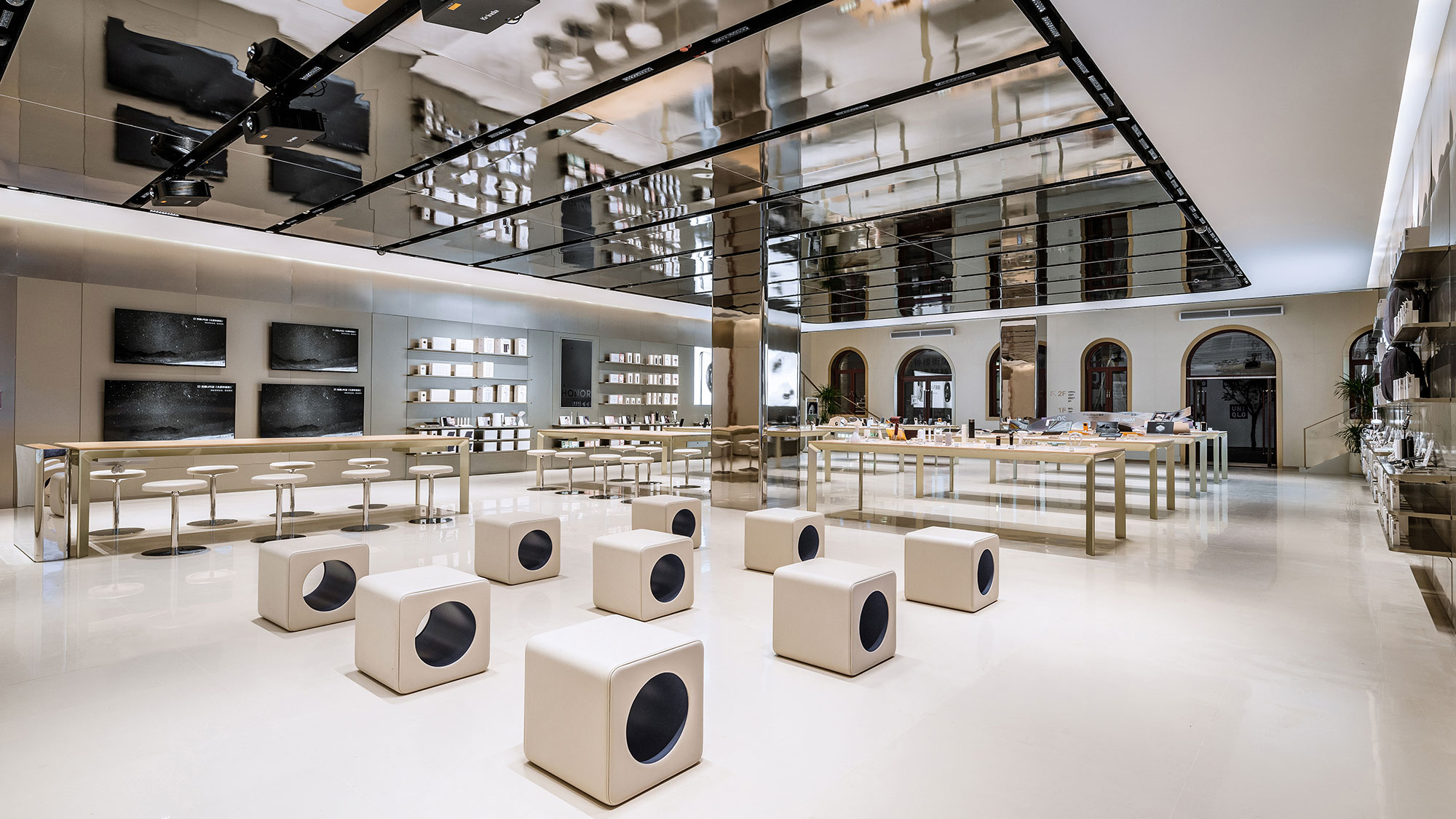 A town hall space within a store.