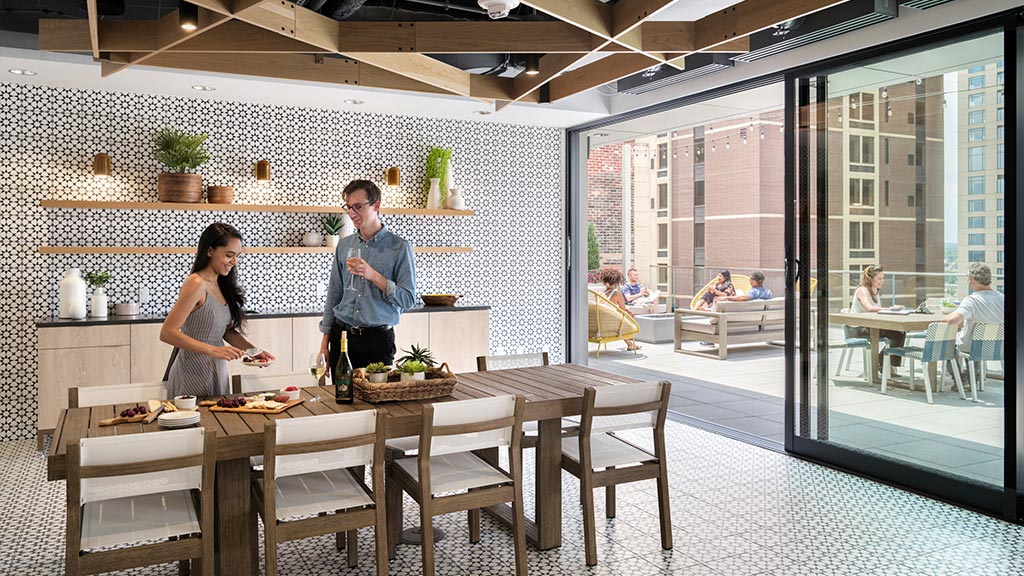The Link rooftop kitchen.