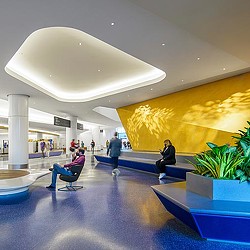 SFO Terminal 1 seating and biophilia.