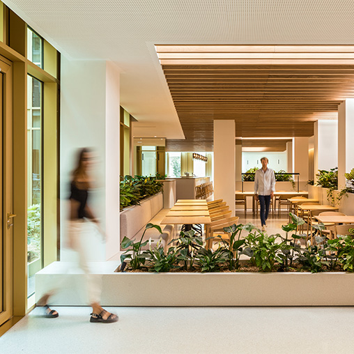 22 Bayard walkway with biophilia