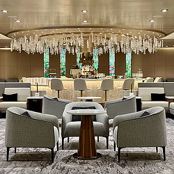 American Airlines and British Airways lounge.