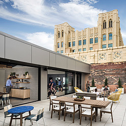 The Link rooftop amenities.