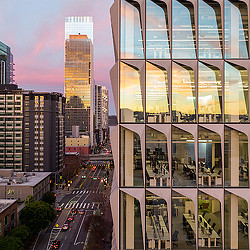 633 Folsom building solar shades and San Francisco cityscape.