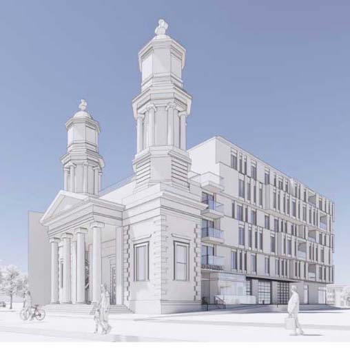 Rendering of South Park Presbyterian Church residential renovation
