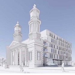 Rendering of South Park Presbyterian Church residential renovation