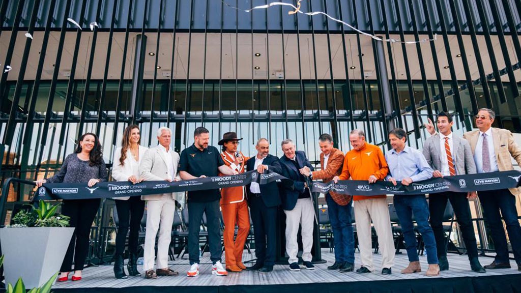 Moody Center ribbon cutting. Credit: Associated Press.
