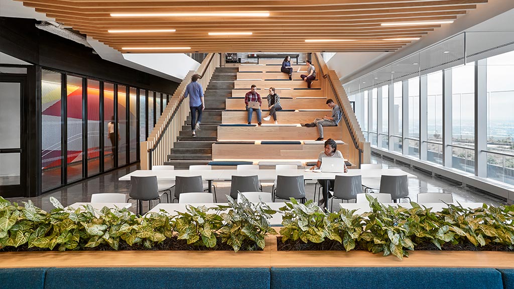 Hudson River Trading office steps.