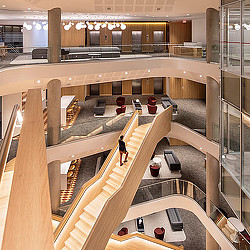 BAC Credomatic Headquarters Honduras atrium with stairs