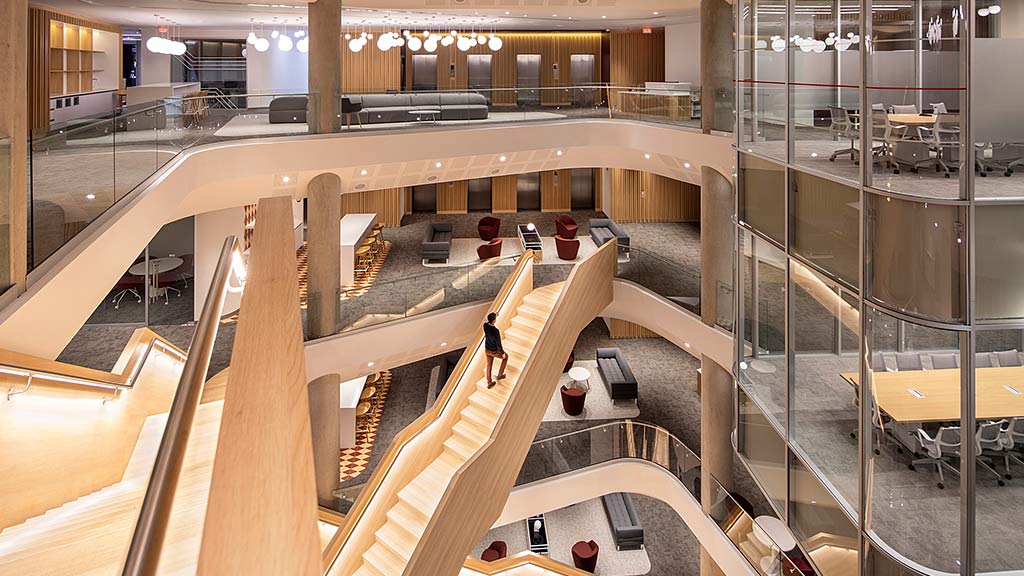 BAC Credomatic Headquarters Honduras atrium with stairs