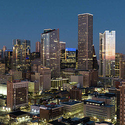 Houston city skyline.
