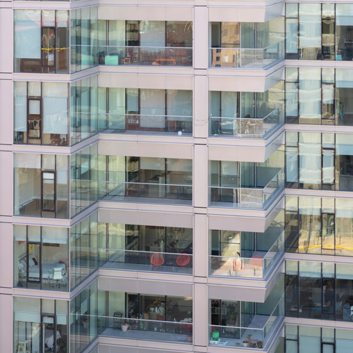 A building with many windows.