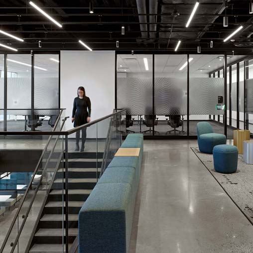Interconnecting stair in CIBC Square workplace
