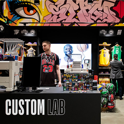 NBA Melbourne store custom lab.