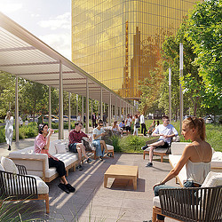 The Gild outdoor walkway rendering