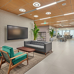 Financial services workplace lounge