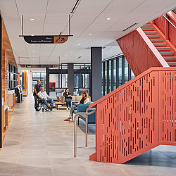 Mass General Brigham central staircase