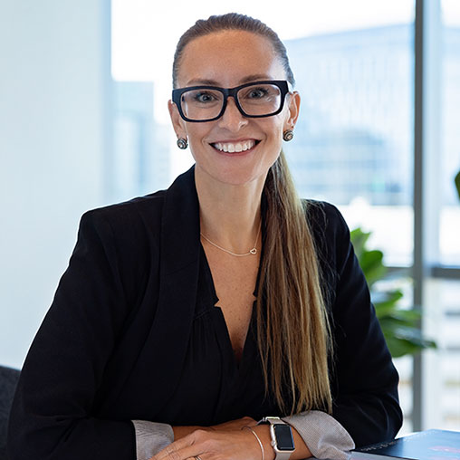 A person wearing glasses.