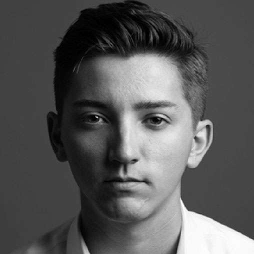 A man with short hair.