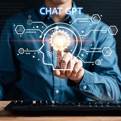 A person interacting with futuristic digital display