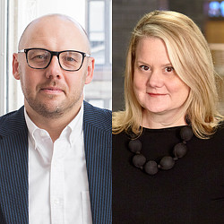 Side-by-side headshots of Todd Heiser and Stefanie Shunk