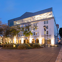 Gran Hotel Costa Rica exterior at night
