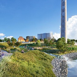 Avon Lake Renewable Master Plan lakefront rendering