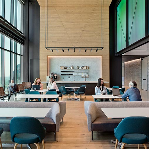 AllianceBernstein Nashville Headquarters cafe with view