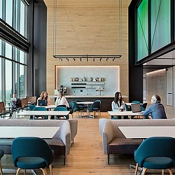 AllianceBernstein Nashville Headquarters cafe with view