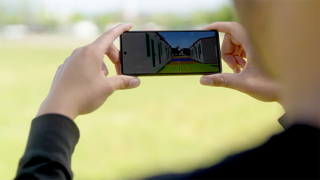 A person holding a phone.