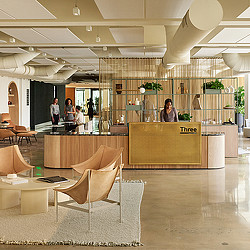 One South THREE workplace amenity space reception