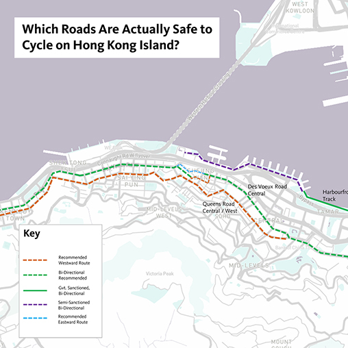 Hong Kong cycling route map