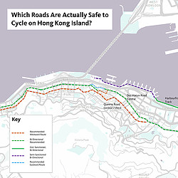 Hong Kong cycling route map