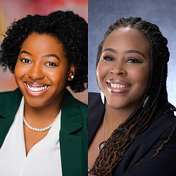 Side-by-side headshot composite of Cheryl Dixon and Telicious Robinson