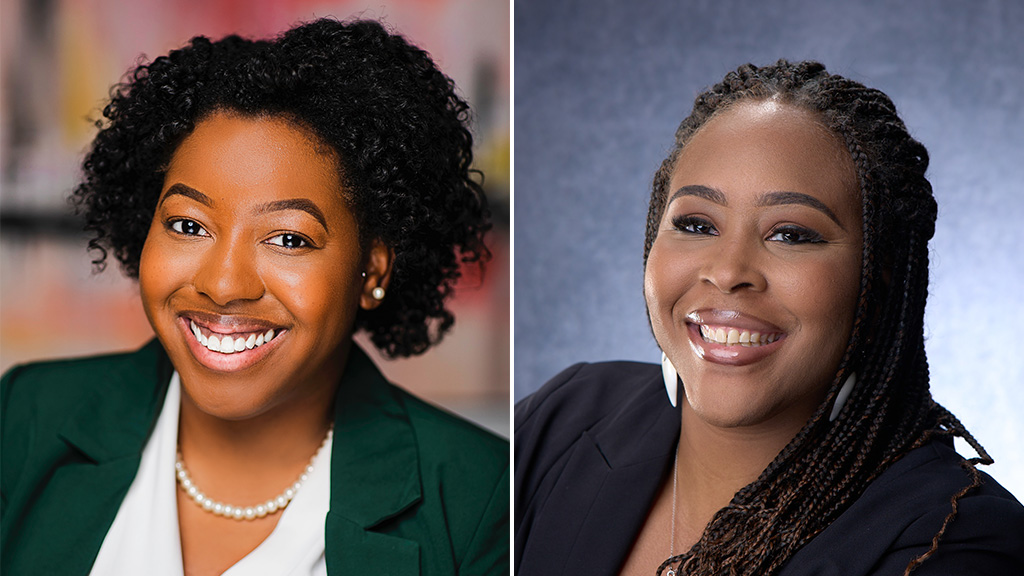 Side-by-side headshot composite of Cheryl Dixon and Telicious Robinson