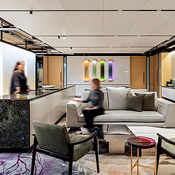 Financial services firm London headquarters lounge