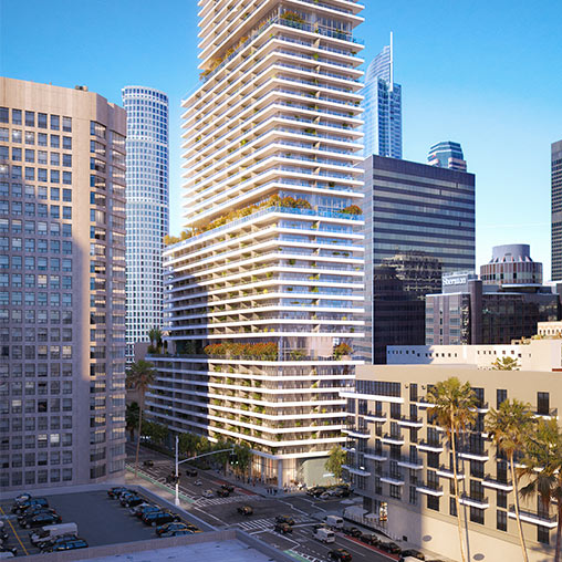 8th Grand & Hope residential tower rendering