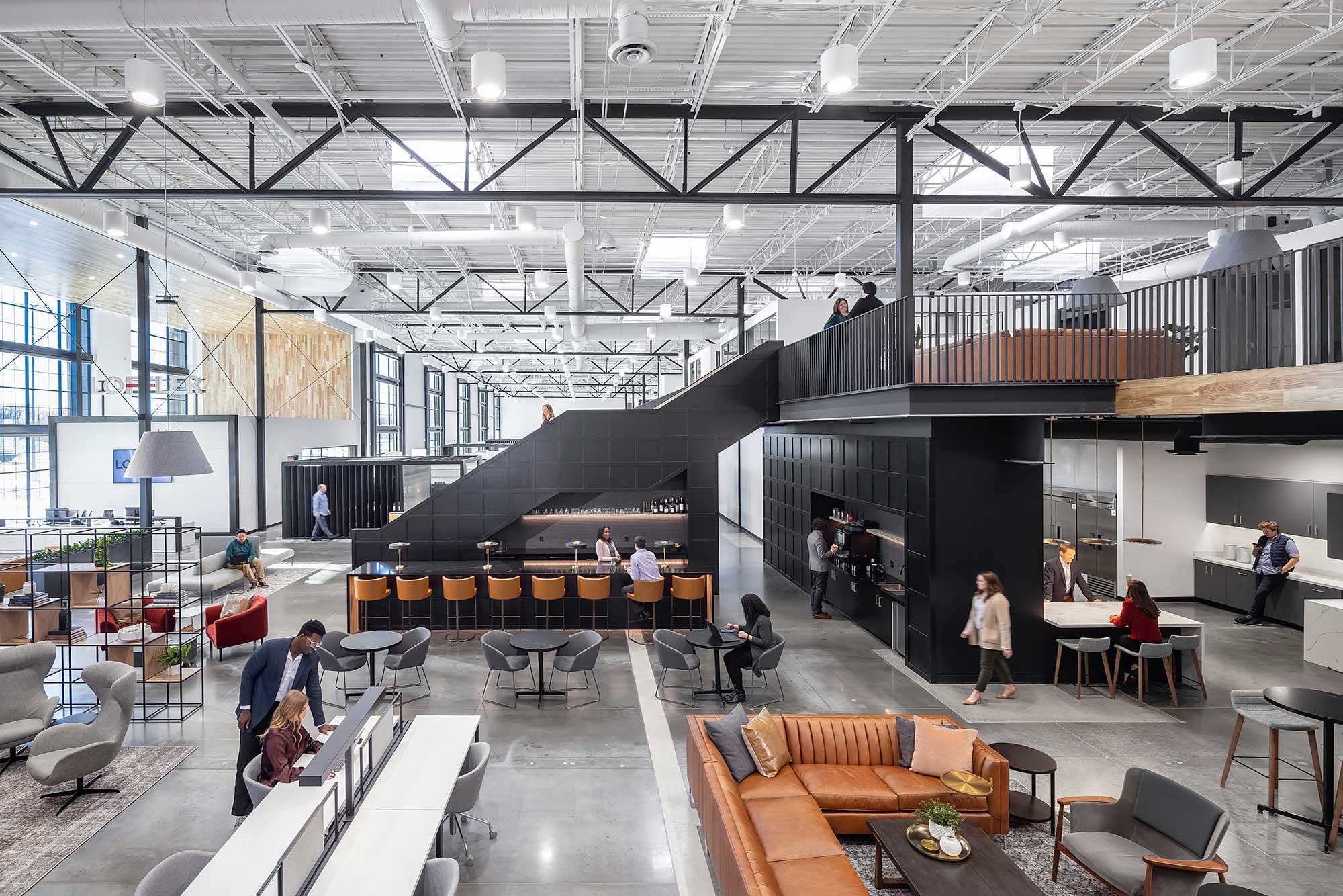 Interior space at Loffler Companies Headquarters St. Louis Park, Minn.