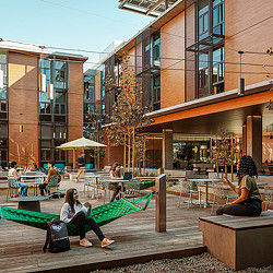 CSULB Parkside North Residence Hall courtyard