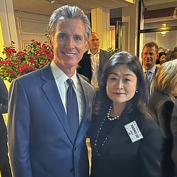 California Governor Gavin Newsom and Gensler Regional Managing Principal Xiaomei Lee