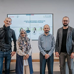 Group photo L to R: Miroslav Sopko, Samar Hussein, Abdullatif Albitawi, Alan Crystal