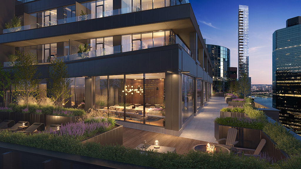 Pearl House terrace rendering