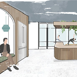 Work & Wellbeing space rendering