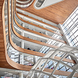 Capital One McLean Block A sky lobby view from below
